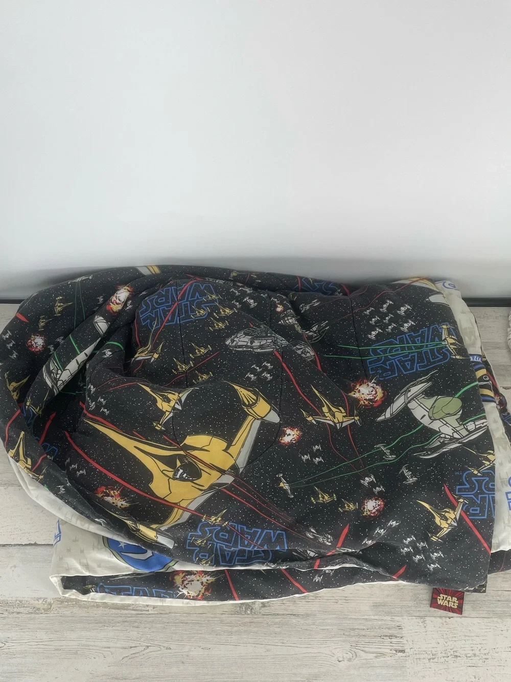 Vintage 90s Star Wars Episode I Twin Bedspread Comforter Blanket Naboo USA